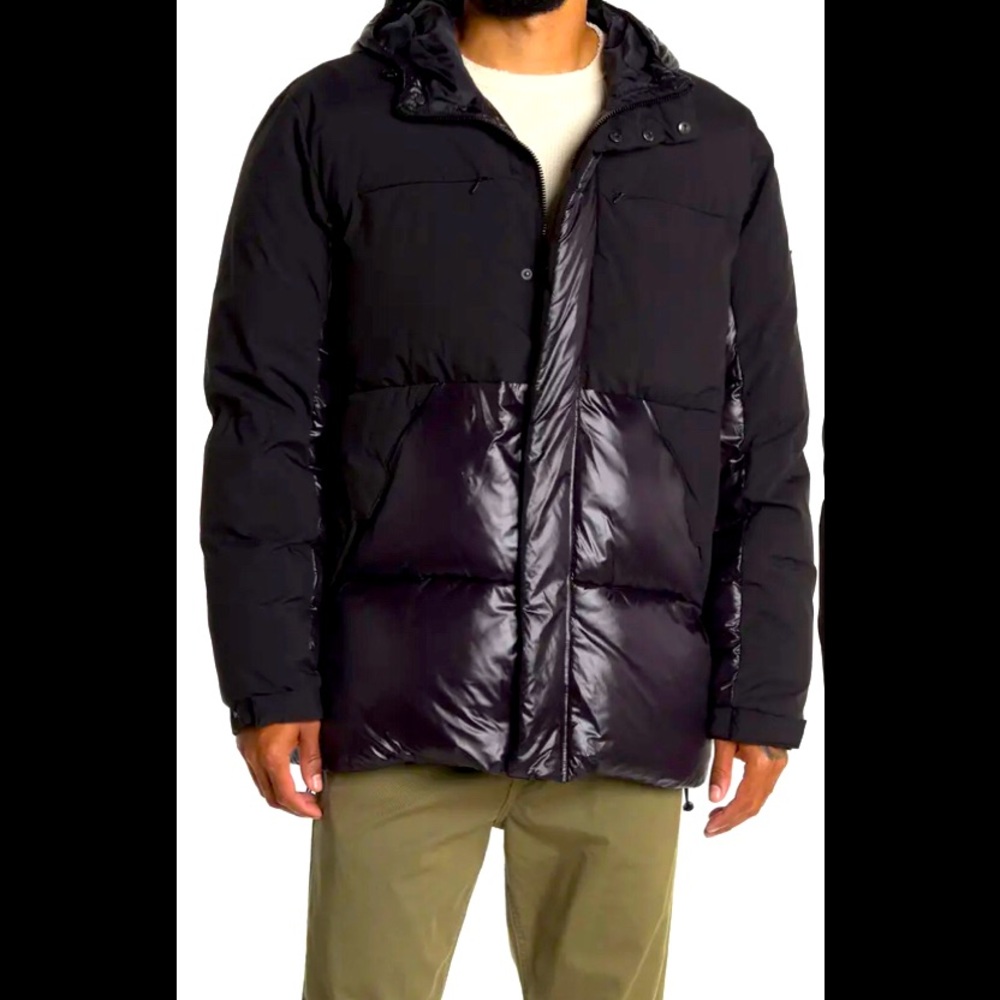 Guess colorblock puffer jacket men